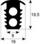 ELOMA DOORSEAL DEURRUBBER TÜRDICHTUNG JOINT PORTE